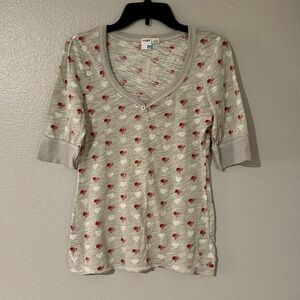 Vintage Roxy 3/4 sleeve shirt